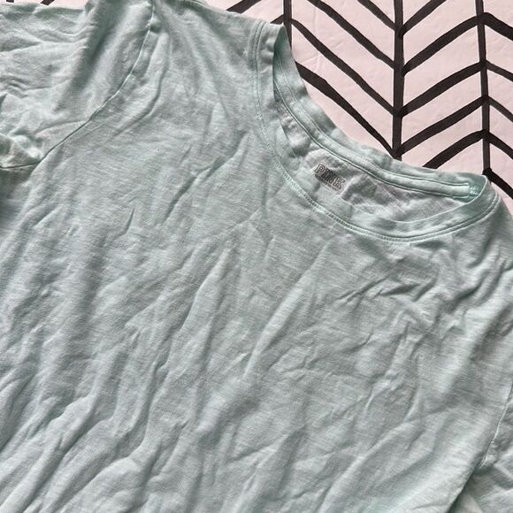 Victoria's Secret PINK Size M Short Sleeve Light Blue Layering Legging Tee Shirt - Picture 1 of 4